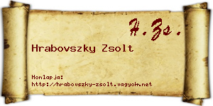 Hrabovszky Zsolt névjegykártya