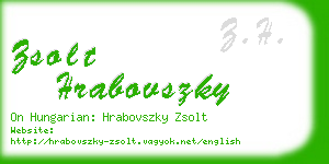 zsolt hrabovszky business card